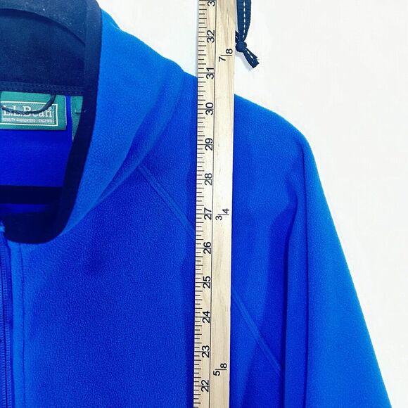 LL Bean Men Fleece Jacket XXL Blue Weather Channel Polartec Insert Inner Shell - Picture 10 of 11